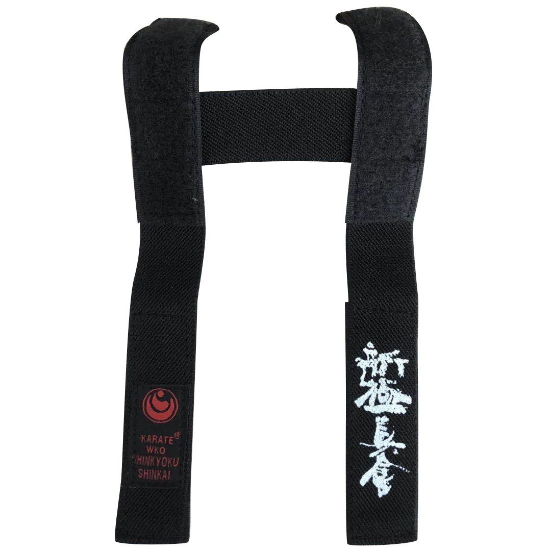 Sinobudo WKO Shinkyokushin Karate fissatore per cintura IKO Kyokushin Karate Belt fermo fisso fissatore per cintura nero