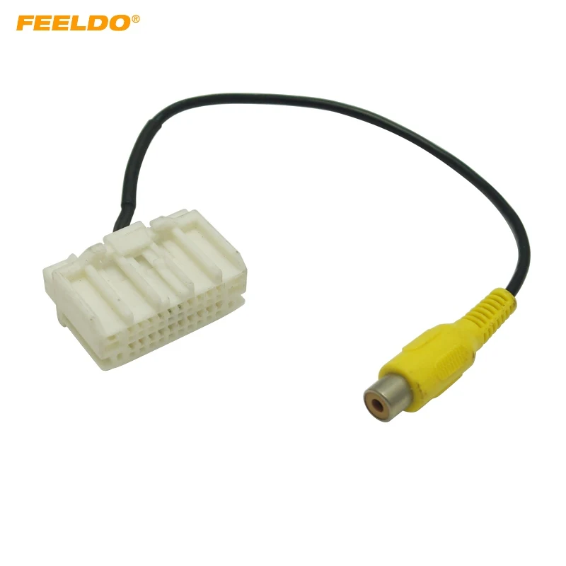 FEELDO 1PC Car Wiring Harness Connector With Video Output For Jeep Wrangler(11-17)/Grand Cherokee(08-13/Compass OEM Radio Stereo