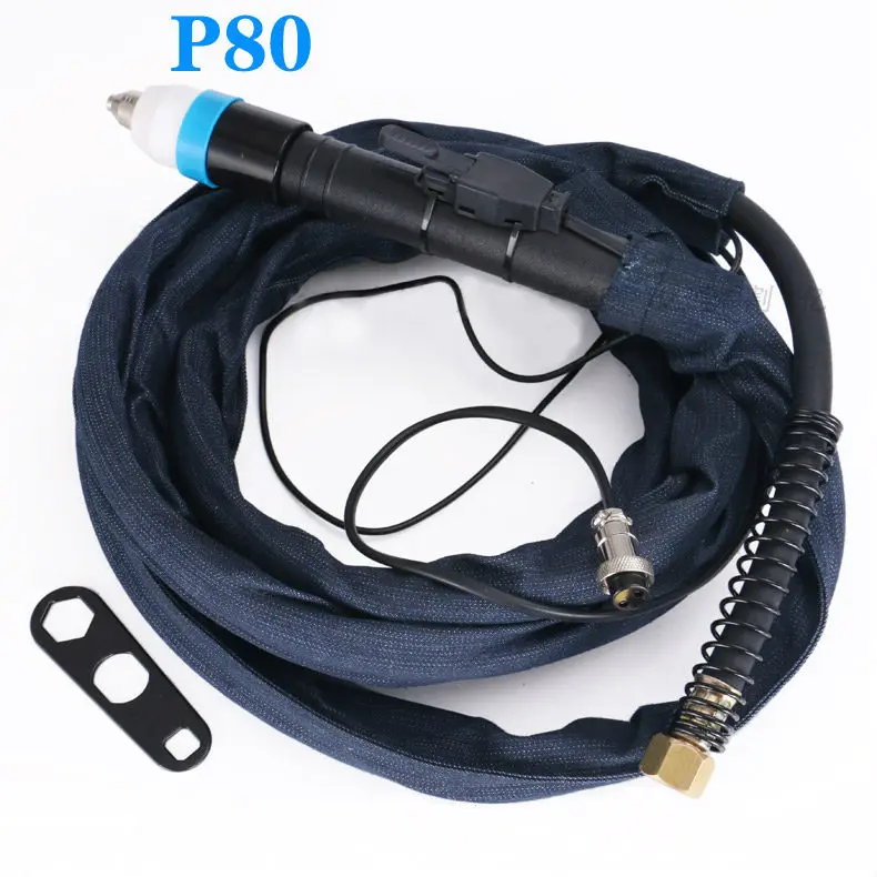 2023 New 33foot 10meter P80 Straight handle Plasma cutter torch Plasma cutting gun cutting knife Straight handle torch complete