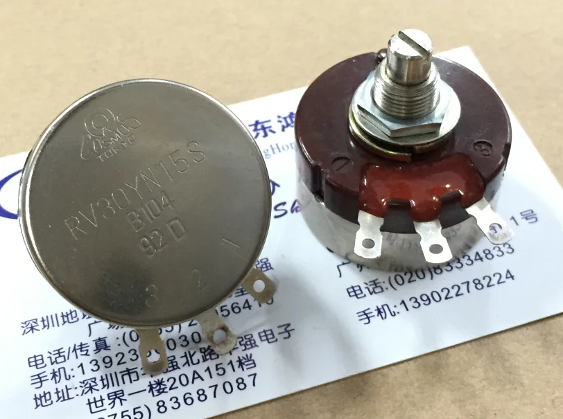 Japan TOCOS potentiometer RV30YN15S B104 single B100K shaft length 15MM round shaft switch