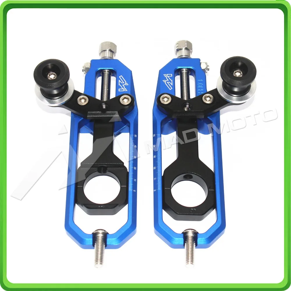 

Motorcyclr Chain Tensioner Adjuster with spool fit for Suzuki GSXR 600 GSX-R 750 2006 2007 2008 2009 2010 blue&black