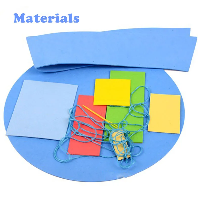 Hand-made 3D EVA Hat Children DIY Handmade Hat Environmental 3D EVA Handmade Craft Gifts Kits DIY Hat Craft Toy for Kids