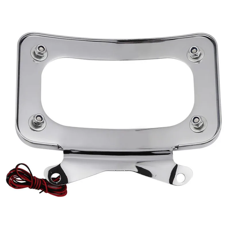 Motorcycle Curved Laydown License Plate Mount Frame Light For Harley Touring Road Glide Road King Street Glide 2017-2023 18 2019