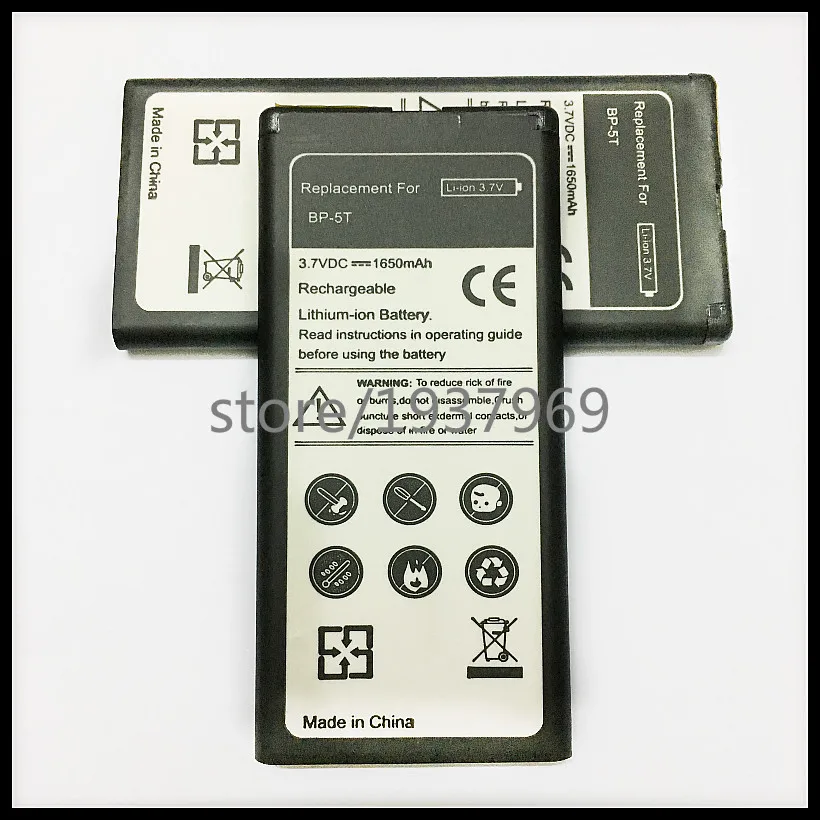 Battery BP-5T 1650mAh Rechargeable Replacement Battery For Nokia Lumia 820/825 BATTERY BP5T BP 5T