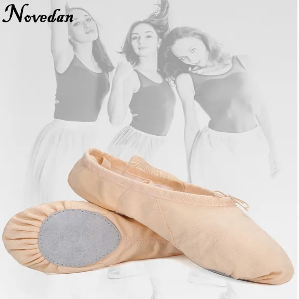 Canvas Flat Slippers White Pink Red Ballet Shoes For Girls Children Woman Yoga Teacher Gym Pointe Dance Shoes