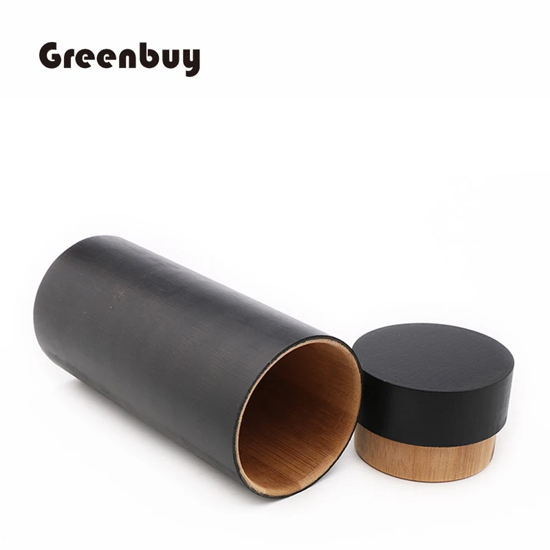 New Bamboo Glass Box Fashion Bamboo Raw Tube Black Spray Sunglasses Box Glass Packaging Box Bamboo Sunglasses Box