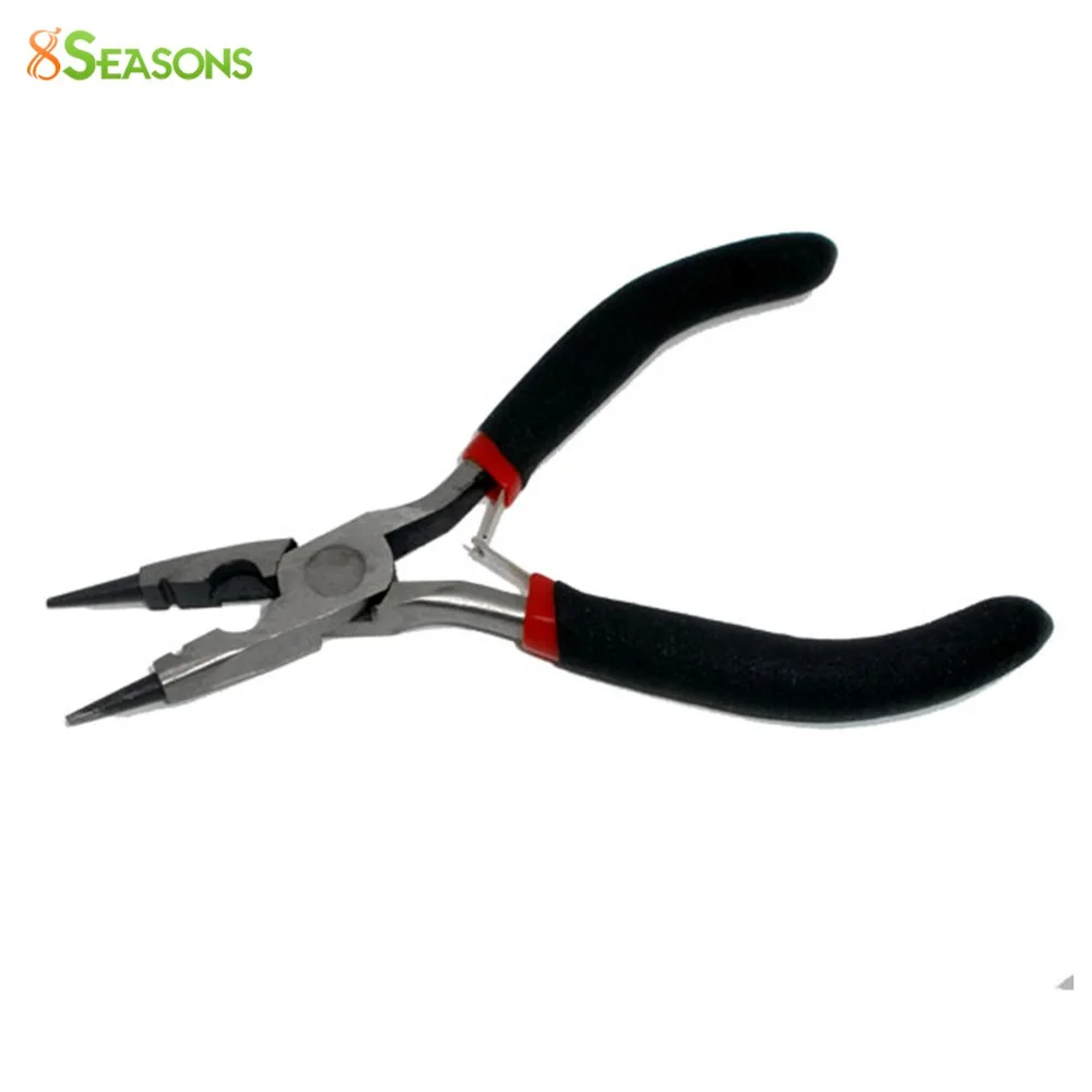 

8SEASONS Iron Round-Nose High Quality Pliers Files Portable Beading Jewelry Useful Hand Tool 13cm, 1 Piece (B07414)