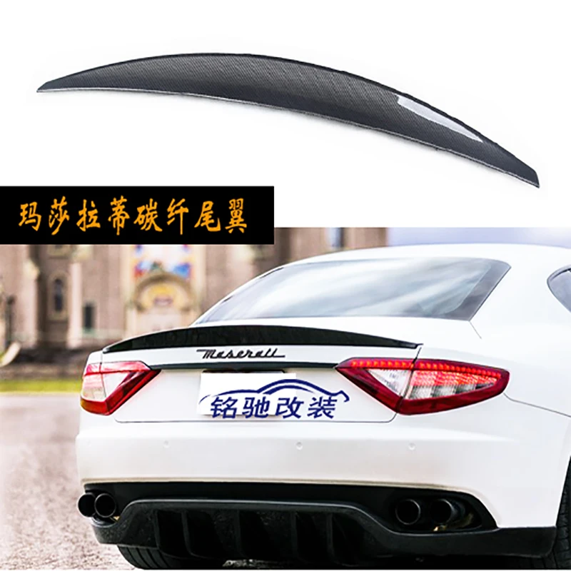 For Maserati Gran Turismo GT GTS 2008-2021 Rear Wing Spoiler, Trunk Boot Wings Spoilers carbon fiber 3M Paste