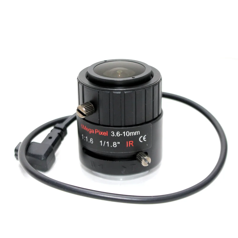 6MP 3.6-10mm cs Lens VF Manual Zoom Auto IRIS F1.8 1/1.8