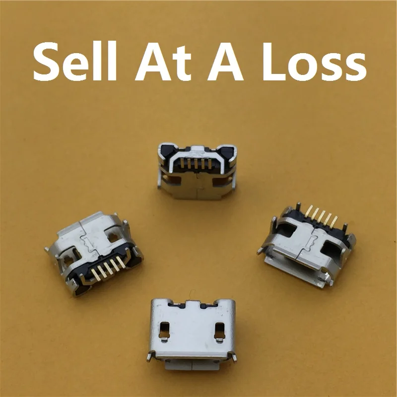 10 ชิ้น G32 ไมโครยูเอสบี 5pin ยาวขาแจ็คขั้วต่อซ็อกเก็ตหญิง OX Horn หยิกปากหางชาร์จโทรศัพท์มือถือโทรศัพท์ขายที่ Los