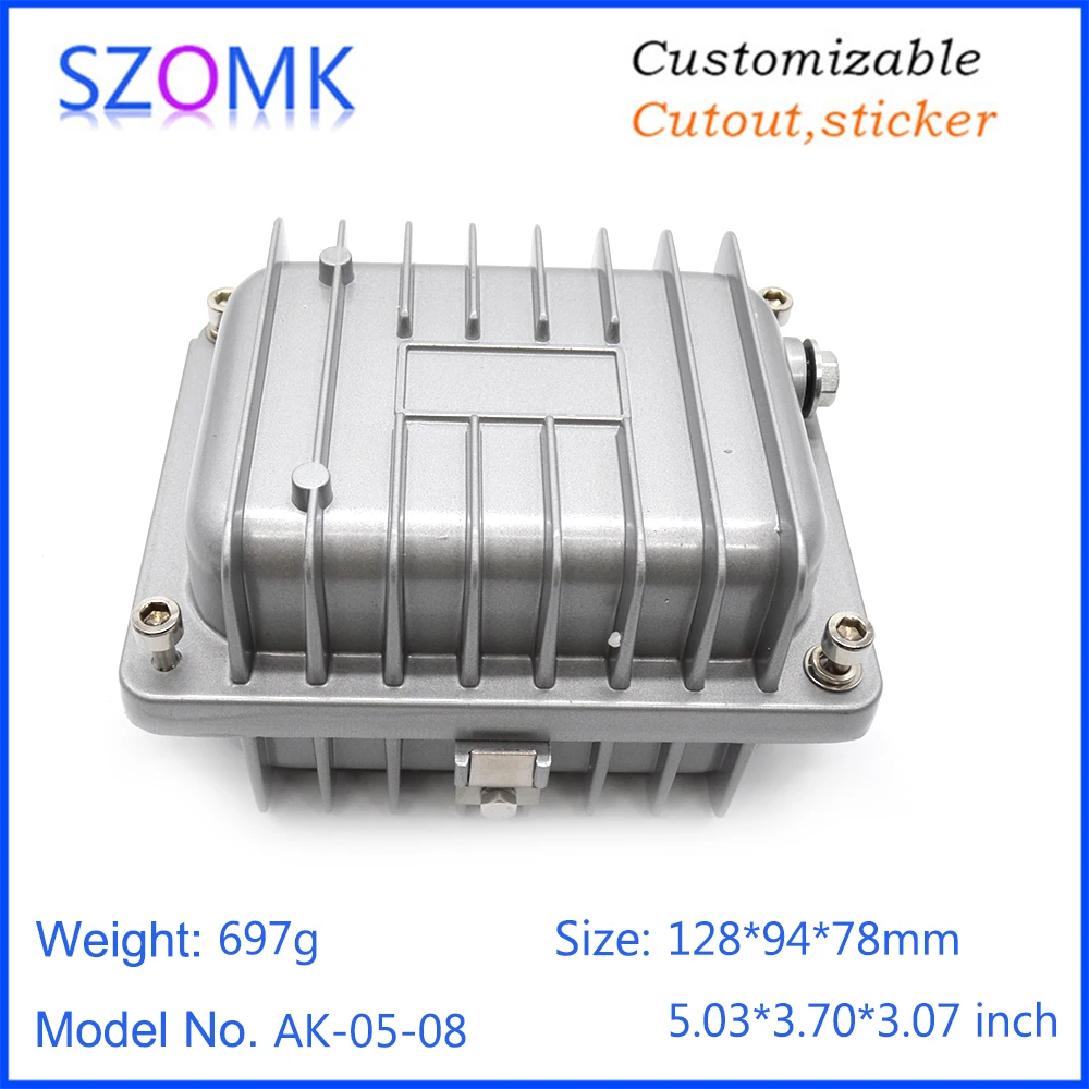 

1 шт., литой алюминиевый корпус усилителя, водонепроницаемый IP68, герметичный корпус для электроники, распределительная коробка SZOMK для наружного чехла