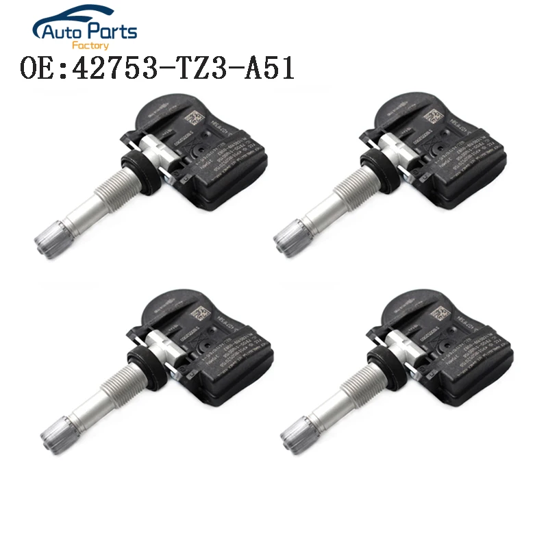 

4 PCS TPMS Tire Pressure Sensor For Honda Acura TLX ILX RDX MDX 42753-TZ3-A51 42753TZ3A51 315 Mhz