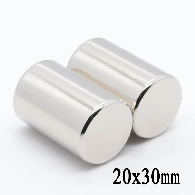 2 pçs 20x30mm n35 mini redondo ndfeb neodímio ímãs disco poderoso forte ímã de terra rara 20x30mm