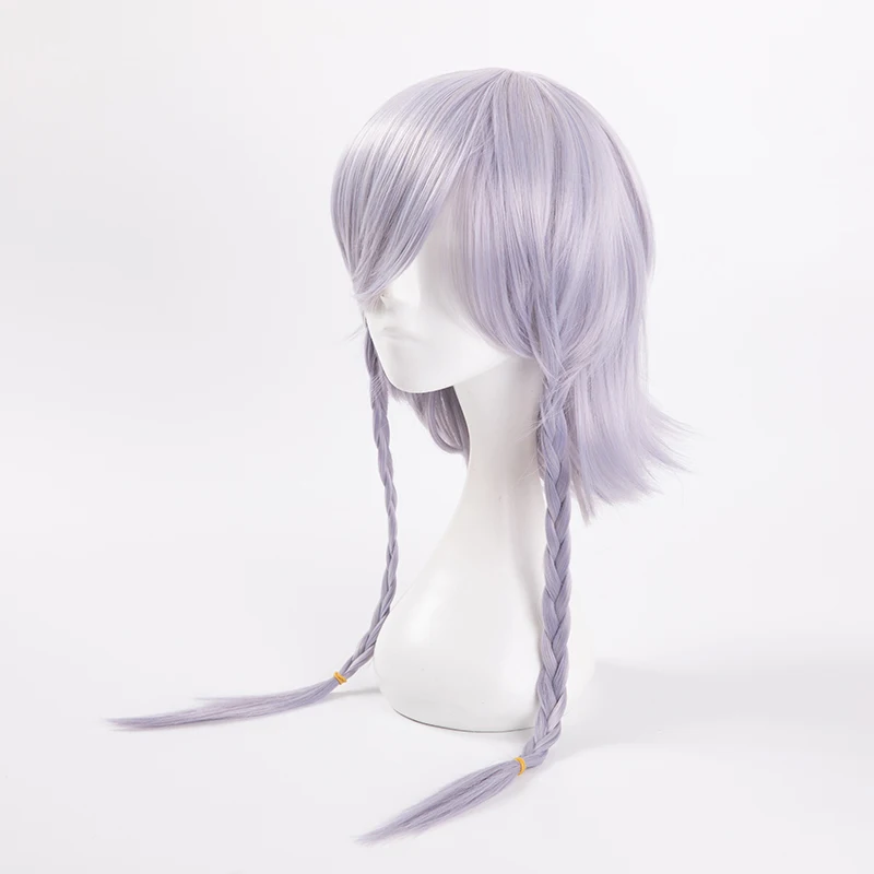 Anime TouHou Project  OW Reaper Genderbend Izayoi Sakuya Silver grey Braided Cosplay Wig + Wig Cap