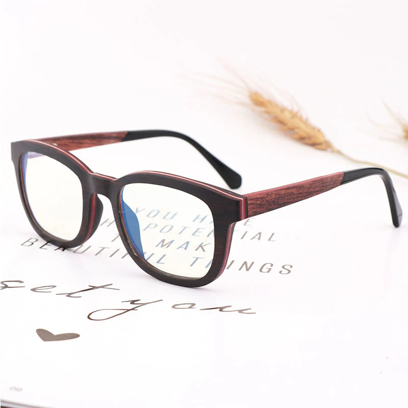 Anti-Blue Computer Glasses Wood Frame For Men and Women Handmade Wooden Optical High Quality