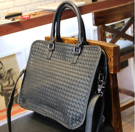 Woven briefcase2021 OL office man Briefcase The single shoulder bag fashion life simple bag  computer case