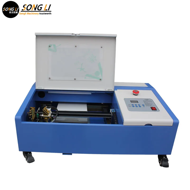 Songli 3020 50w mini Co2 laser engraving machine, wood, mdf, acrylic, rubber stamp cutting