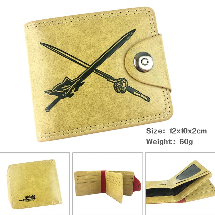 

Sword art online Style Fashion Anime PU Wallet Money Bag Wallets Coins Pocket Casual Purses Card Unisex Gifts New