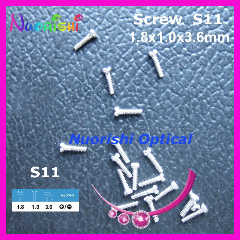 

S11 1.8x1.0x3.6mm 10000pcs Eyewear Eyegalsses Glasses Spectacle Nose Pads Repairing Mini Screws Free Shipping