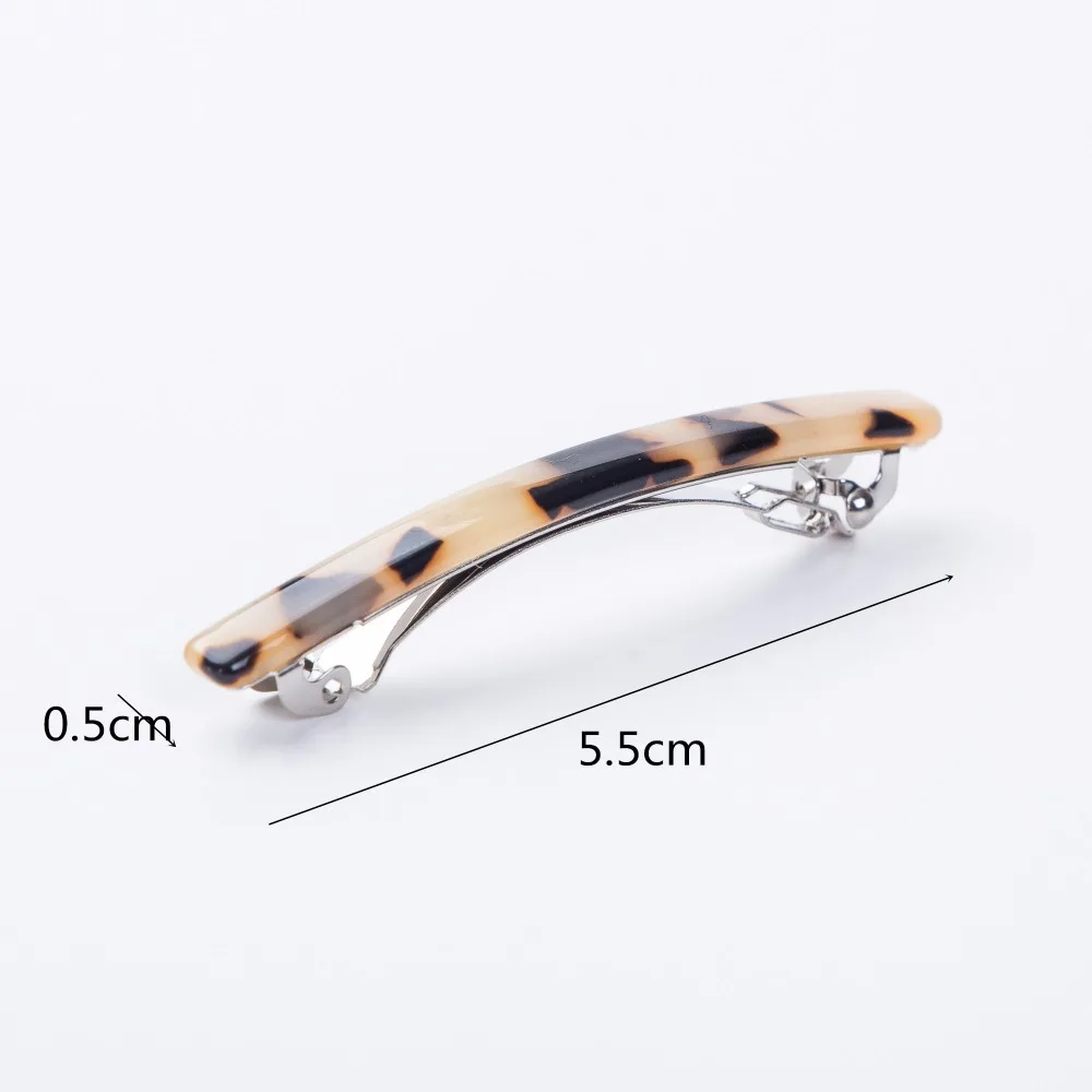 1 Pcs 6.5cm Long Small Geometric Print French Hair Barrettes Ponytail Hair Clips Hairpins Accessories Vintage Women Hair Jewelry