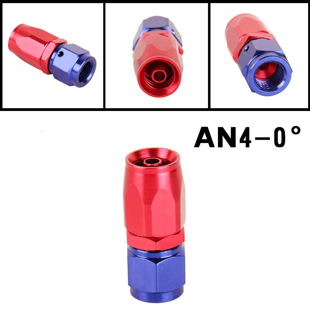 High Quality AN 4 6 8 10 12 Oil/Fuel/Swivel Hose Aluminium FittingS Swivel AN Fitting Adapter Oil Fuel Reusable Fitting Hose End