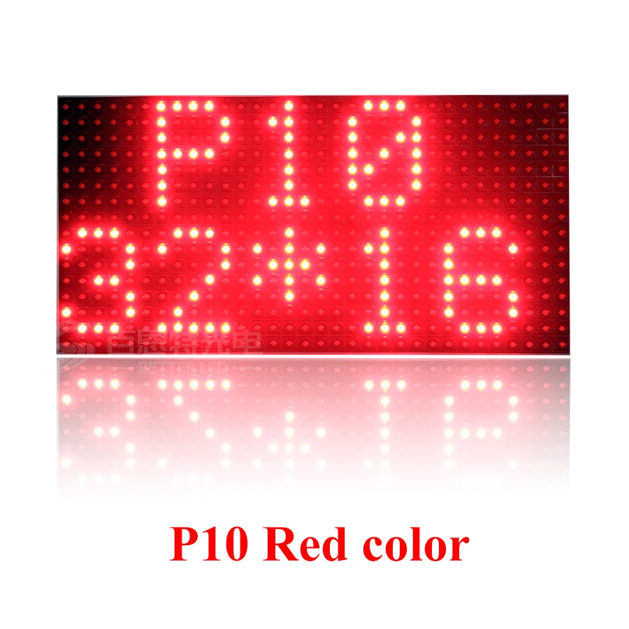 320*160mm 32*16pixels Semi-Outdoor P10 Red Single color LED display module