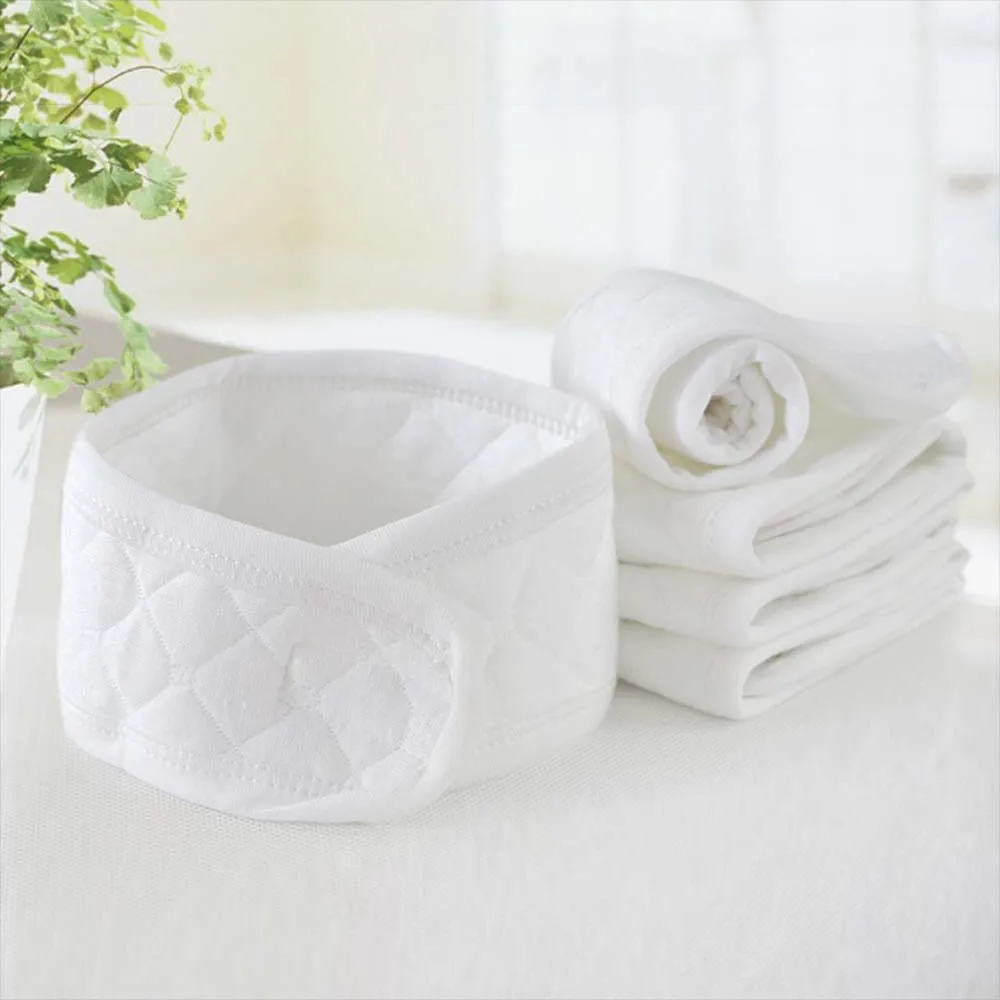 3pcs Infant Umbilical Cord Care Belly Navel Belt Belly Protection Baby Newborn Soft Breathable White Cotton Umbilical Cord Care