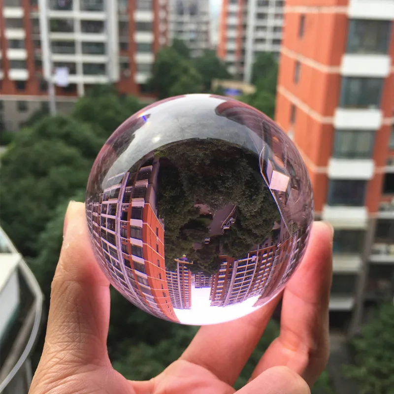 Pure Water 60mm Round K9 Glass Artificial Crystal Ball for Photography Decor Clear Quartz Healing Ball Sphere Manipulation