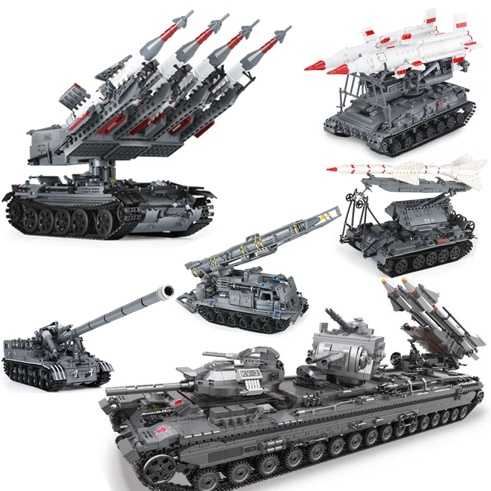 

Xingbao 06004/05/01/07 Military Series T92 Tank SA-3 Tank Missile 8U218 Building Blocks Bricks Toys for Children Adult Figure