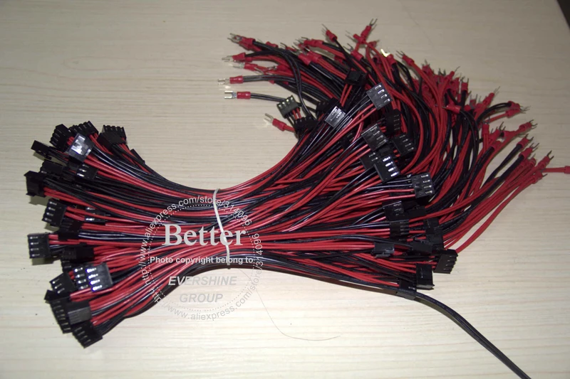 10pcs/lot Indoor Pure copper 20-60cm 4pin Long Power Cable for Indoor LED Display module Support Max 2* 5V 1.5A