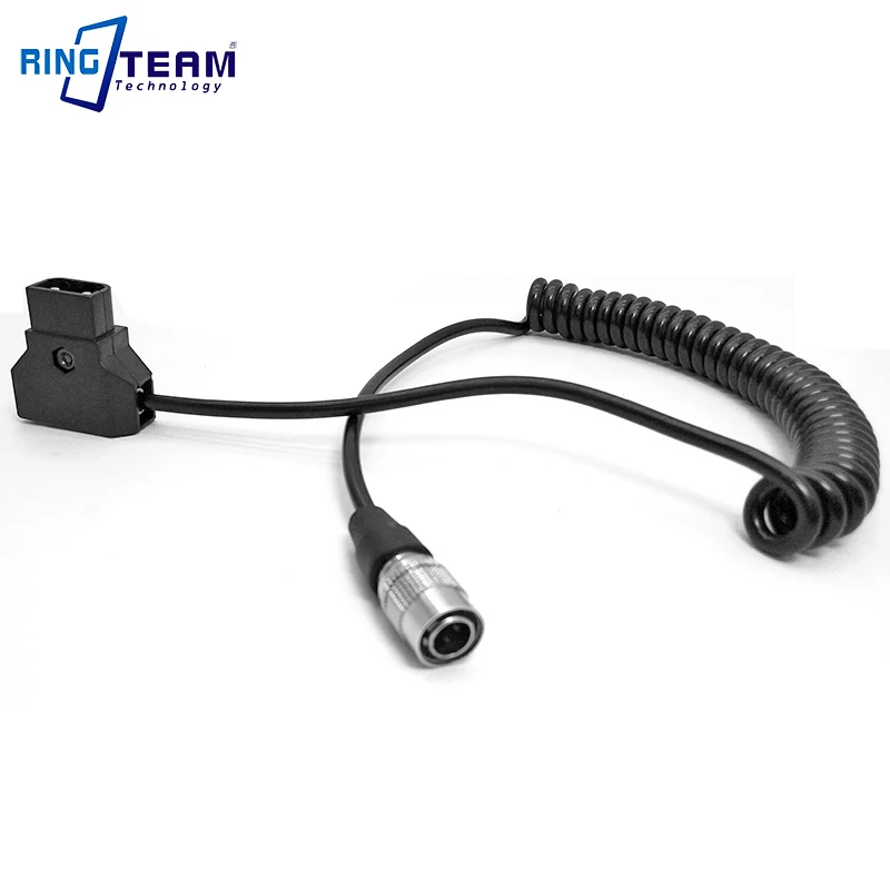 

ZOOM F8 F4 Sound Equipment Device 688 633 644 Power Cable Spiral Coiled Cord D-Tap To Hirose 4 Pin Connector
