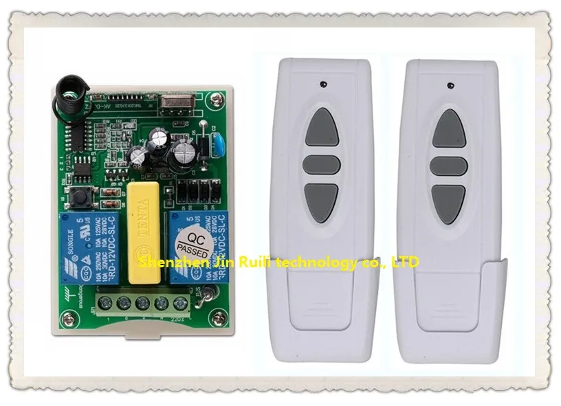 

Simple practical AC 220V Wireless Remote Control Switch 1pcs receiver + 2pcs transmitter Tubular motor forward and reverse