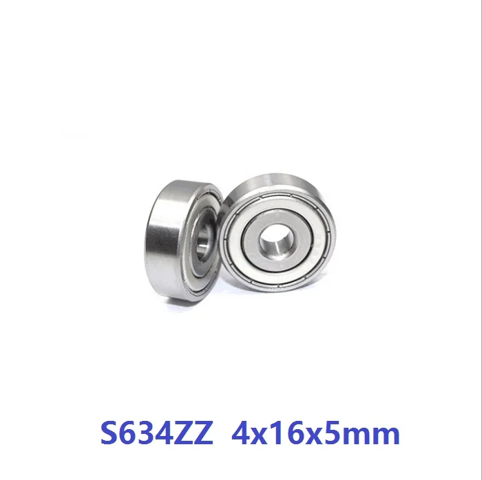 

20pcs ABEC-5 S634ZZ S634 ZZ 4*16*5mm Mini Miniature rolling bearing Stainless steel Deep Groove Ball Bearings 4x16x5mm 634