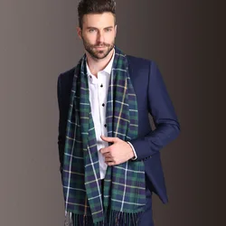 New Winter Man European Business Cashmere Scarf Light Weight Long Soft Acrylic Plaid Scarf Wrap Shawl Scarf Style Man Scarves