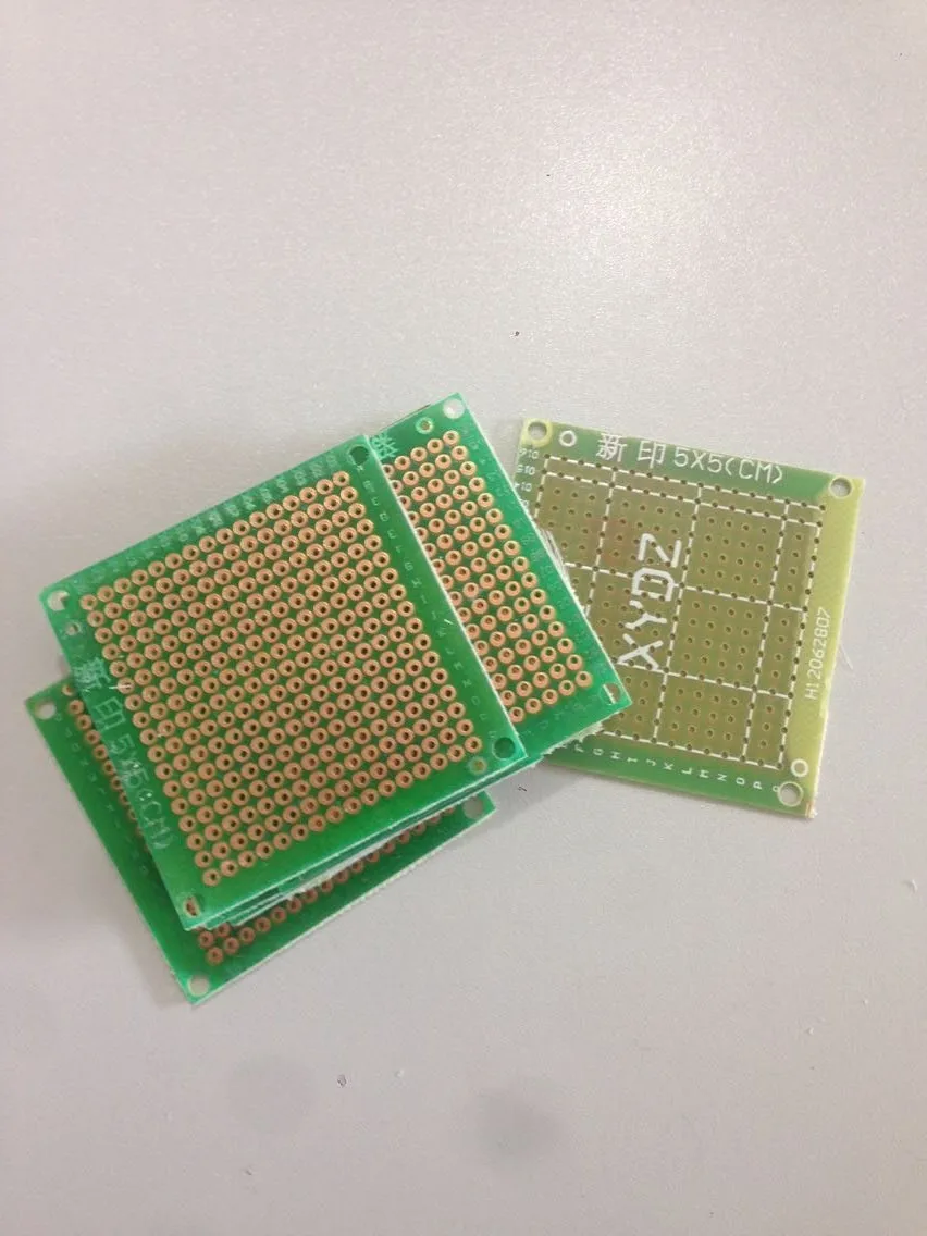 10 Pcs Einseitig Lötbar Prototyp Universal PCB Circuit Board 5cm x 5cm Grün