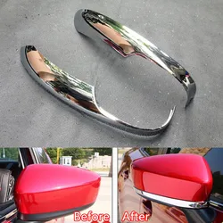 YAQUICKA 2pc/set Chrome ABS Car Exterior Rear View Mirror Strips Trim Sticker Styling For Mazda 3 Axela 2014 2015 Auto Accessory