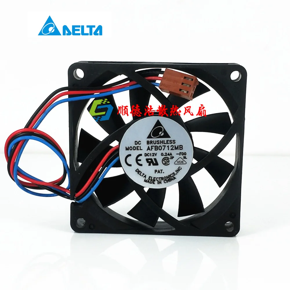 Delta Electronics-ventilador de refrigeración de servidor AFB0712MB F00 DC 12V 0.24A 70x70x15mm, 4 cables