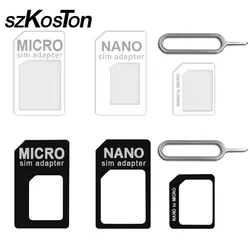 Convertir tarjeta Nano SIM a Micro a soporte adaptador estándar tarjeta Sim de tamaño estándar para iPhone X 7 8 Huawei Xiaomi adaptador de tarjetas Sim