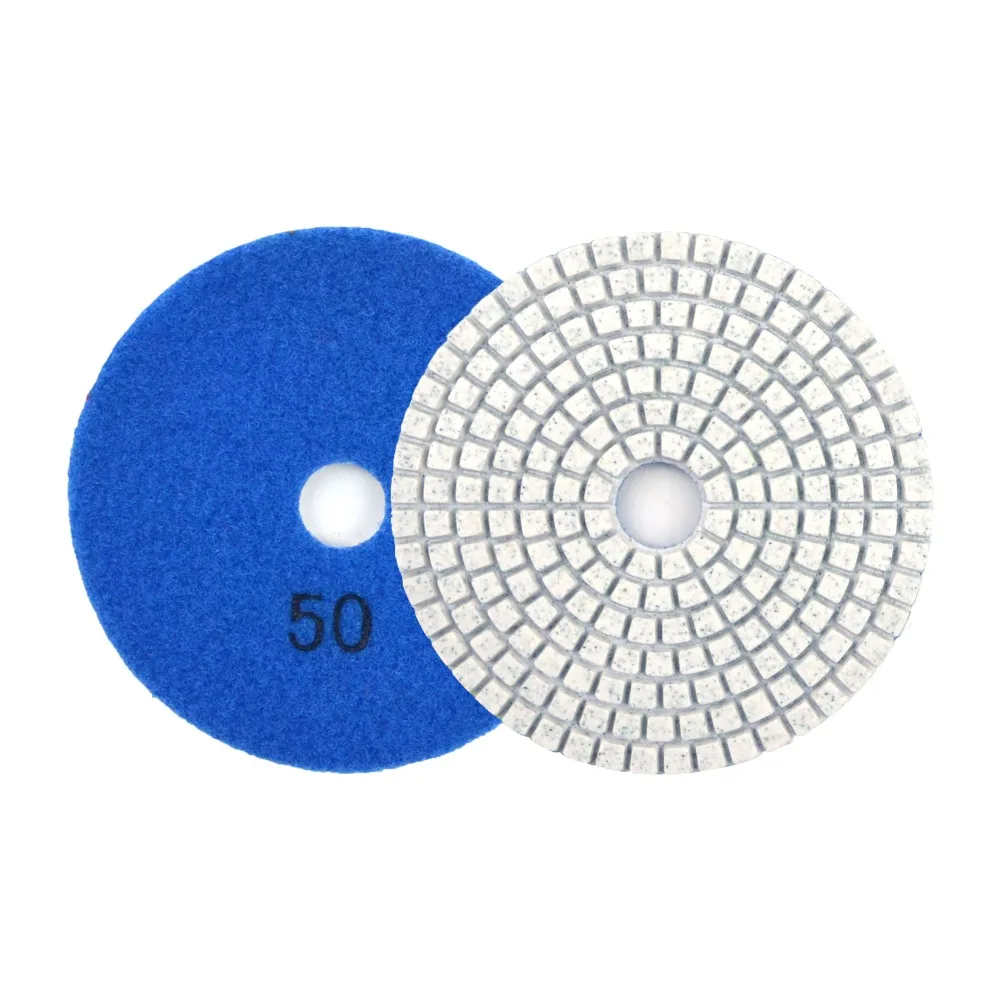 Kit de pulido de diamante, discos de molienda húmeda/seca de gancho y bucle, almohadilla de lijado de vástago de 6mm para procesamiento de piedra, 4 pulgadas (100mm), 10 unids/set por juego