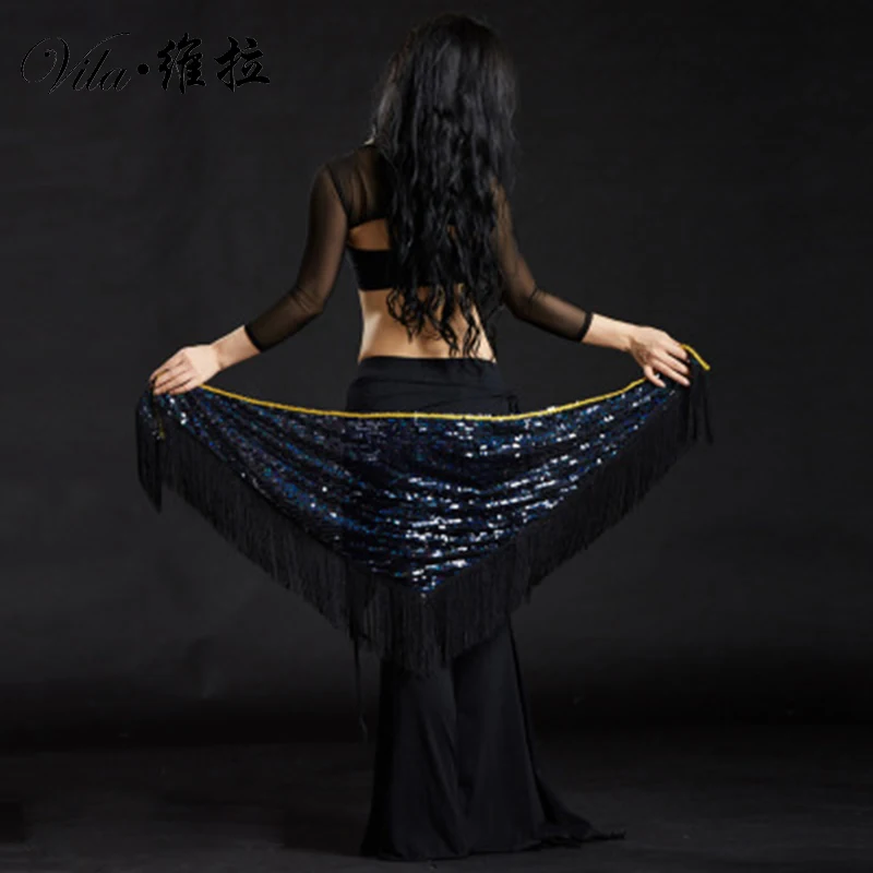 Adult Fringe Sequin Belly Dance Belt Hip Scarves Scarf Oriental Costumes for Sale Women Bellydance Eastern Mermaid Dancing Wear