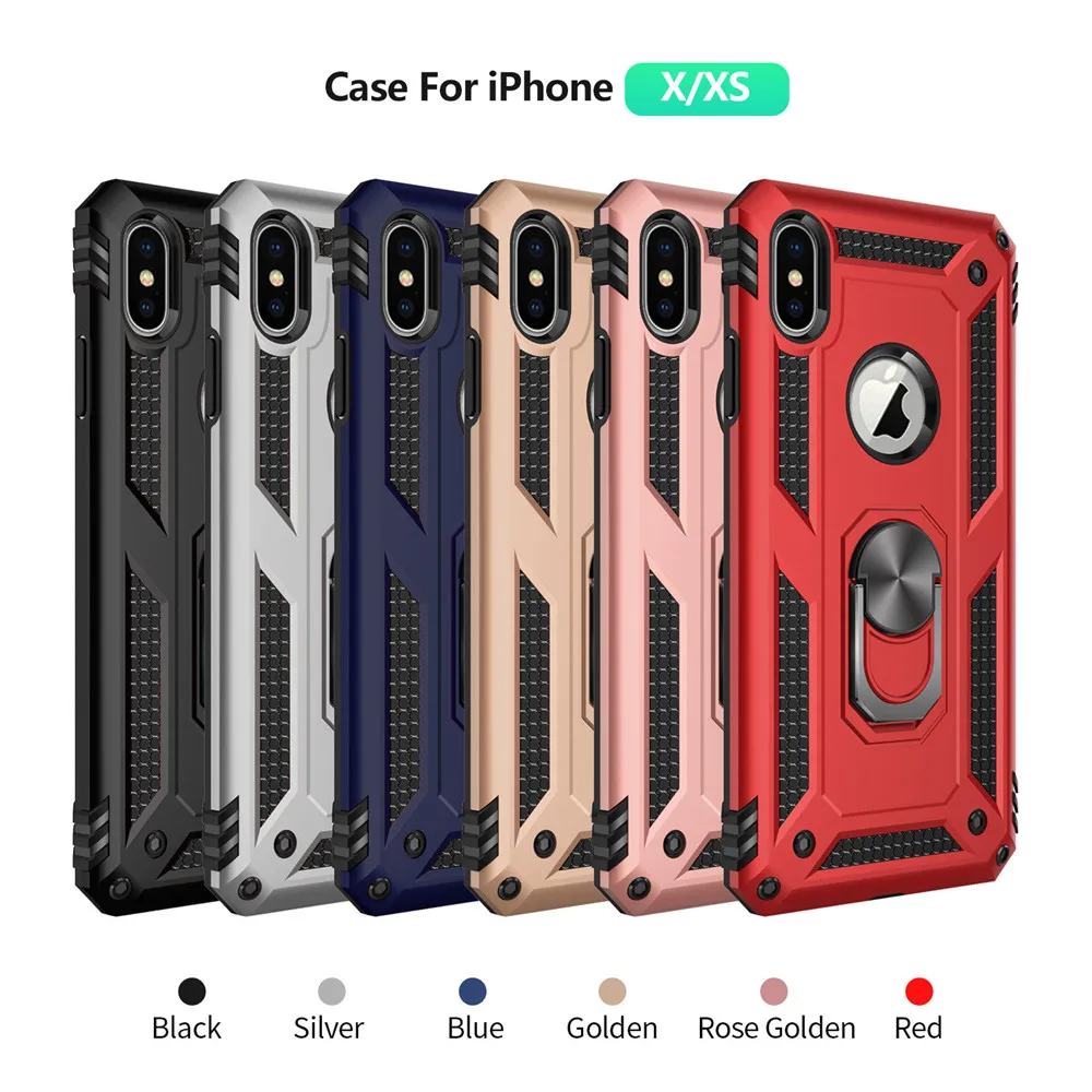 Magnetic Ring Holder Stand Kickstand For iPhone X XS Max XR 10 7 Case Armor Cover For iPhone 6s 7 8 Plus XR XS MAX 7+ Case capa
