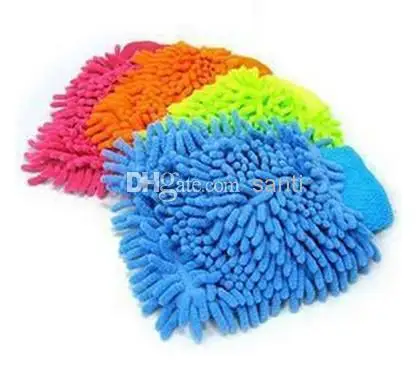 Popular Snow Neil fiber double coral type high density Car wash mitt gloves towel Mop