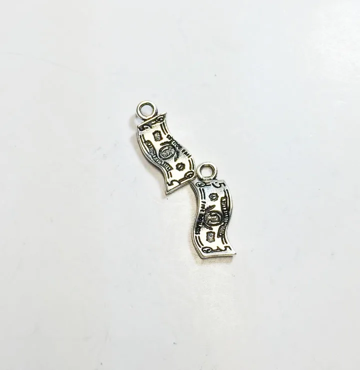 Eruifa-20 Uds. De 8x15mm de monedas diminutas, dijes de aleación de Zinc, collar al por mayor, pendiente, pulsera, joyería artesanal hecha a mano, 2 colores