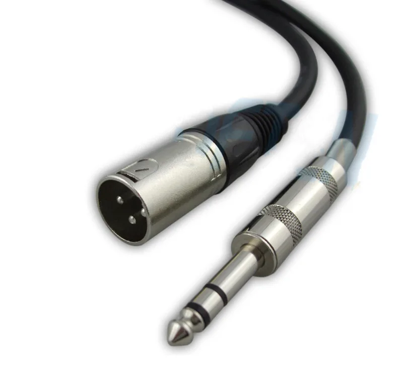 6.3/6.5/6.35 Double track to the male XLR line sound card microphone line XLR 3Pin Mic mixer Cable Audio line signal cable