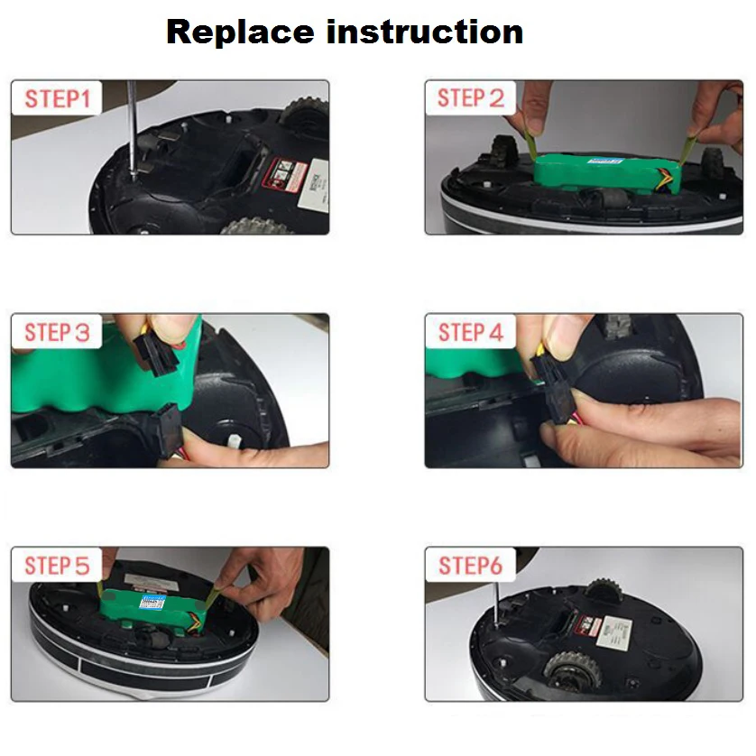 Battery for Kitfort KT504 Panda X500 X580/Haier T322 T321 T325/Midea MR04 VCR15 VCR16/Dibea X500 X580 Robotic Vacuum cleaner