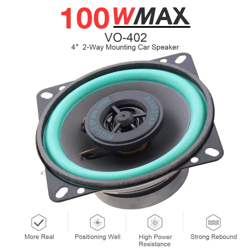 4/5/6.5 Inch 100W Car HiFi Coaxial Speaker Vehicle Door Auto Audio Music Stereo Full Range Frequency Speaker with washer for Car