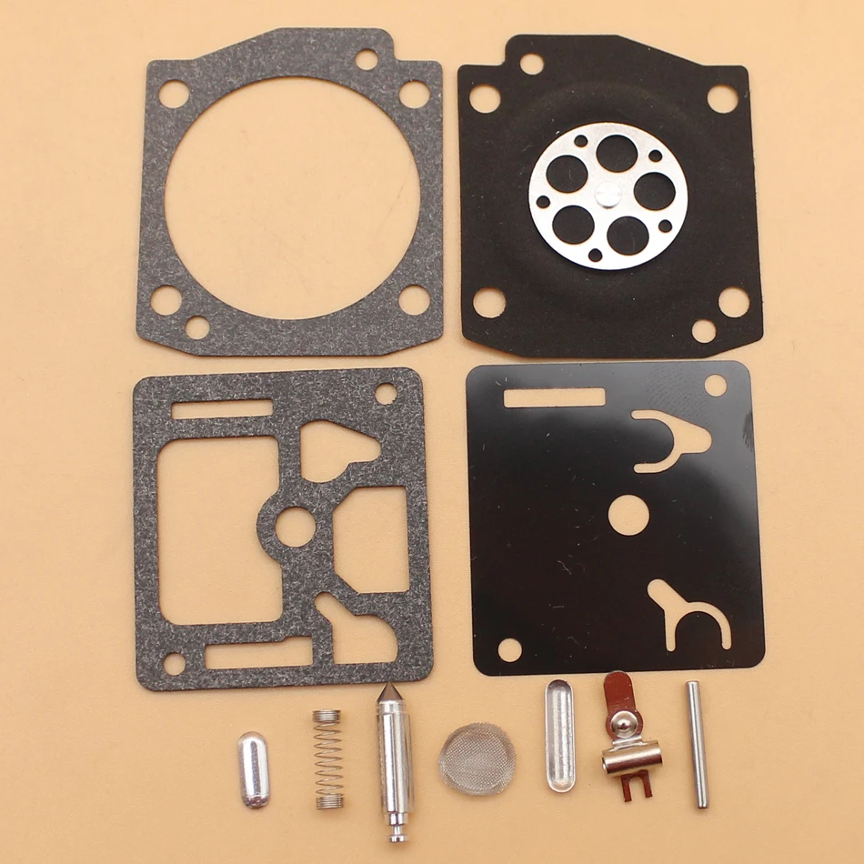 Husqvarna 340、340epa、345、345e、345epa、346xp、350、350epa、353、353epa zama RB-122用の2個のキャブレターダイヤフラム修理キット