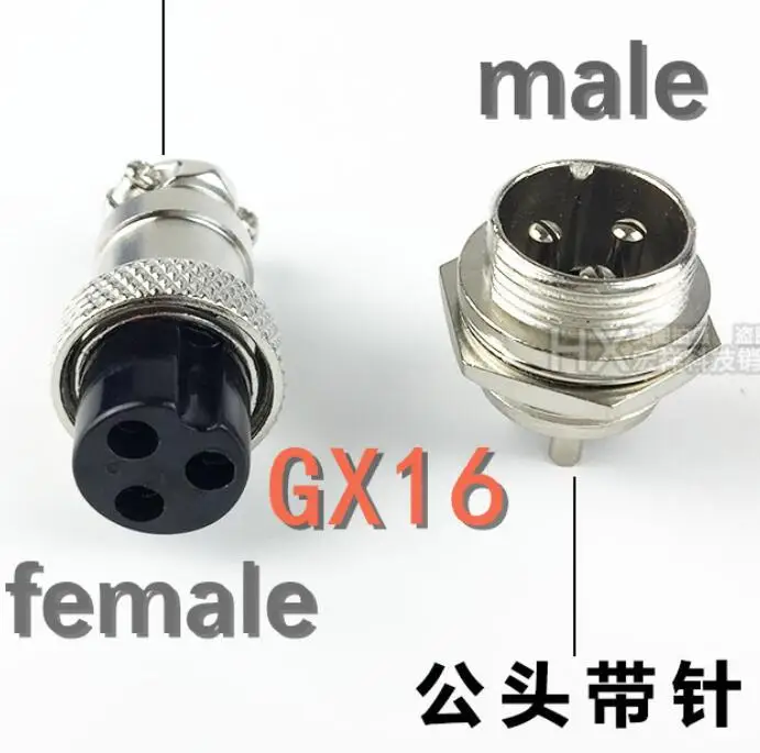 only1pcs  GX16 GX16-4 4P 4Pin 16mm Male&Female Wire Panel Connector plug Circular Aviation Connector Socket Plug