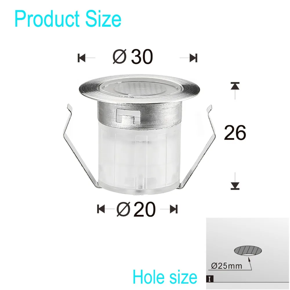 10Pcs/Set 30mm RGB Changeable Color 12V LED Deck Stair Step Terrace Lights Wifi Controller Dimmer Timer for Alexa Google Home