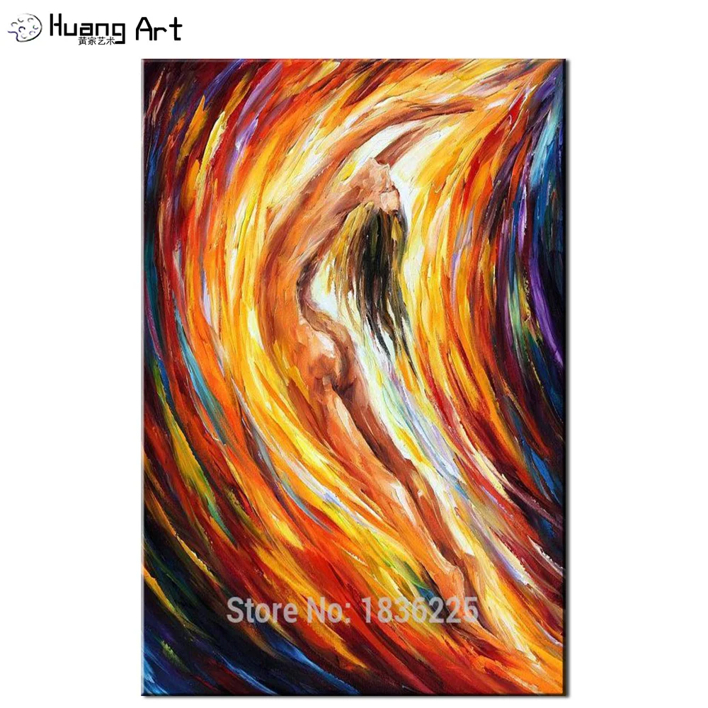 

100% Handmade Abstract Nude Women Portrait Canvas Art Painting Bar or Bedroom Decoration Knife Figure Oil Painting